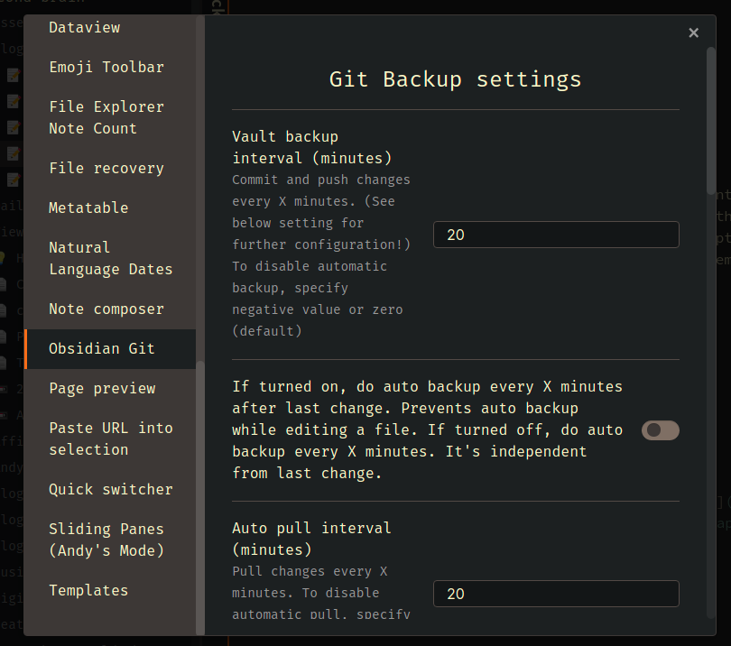  Configure Obsidian Git 